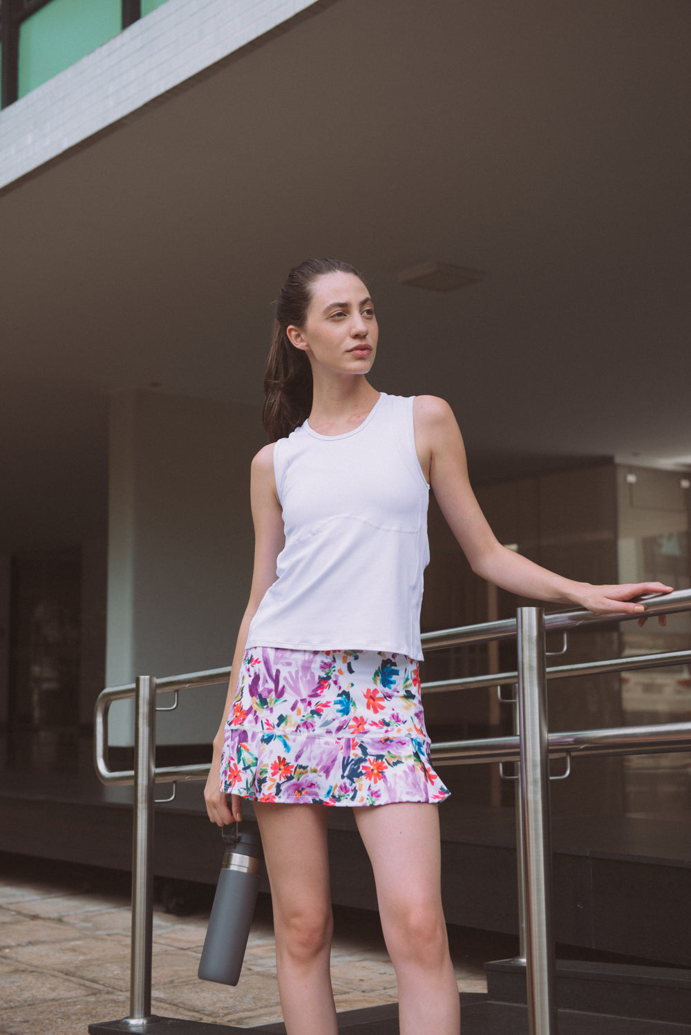 Match Tank (White) UPF 50+ tank tops Dona Jo Fitwear