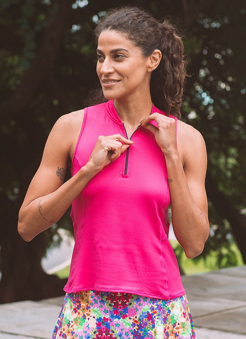 Alley Mock-Neck Tank (Calla) polos Dona Jo Fitwear Calla XS