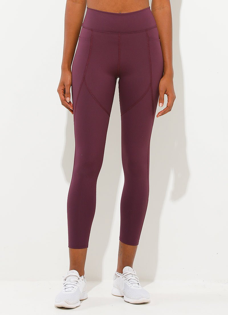 Adapt Leggings (Cabernet) leggings Dona Jo Fitwear Cabernet S