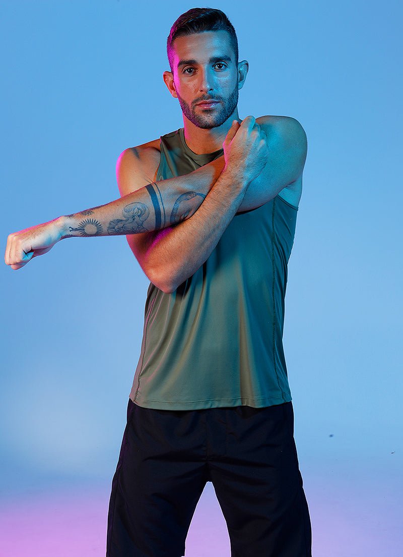 A.O.P Tank (Alcaparra) UPF 50+ tank tops Dona Jo Fitwear