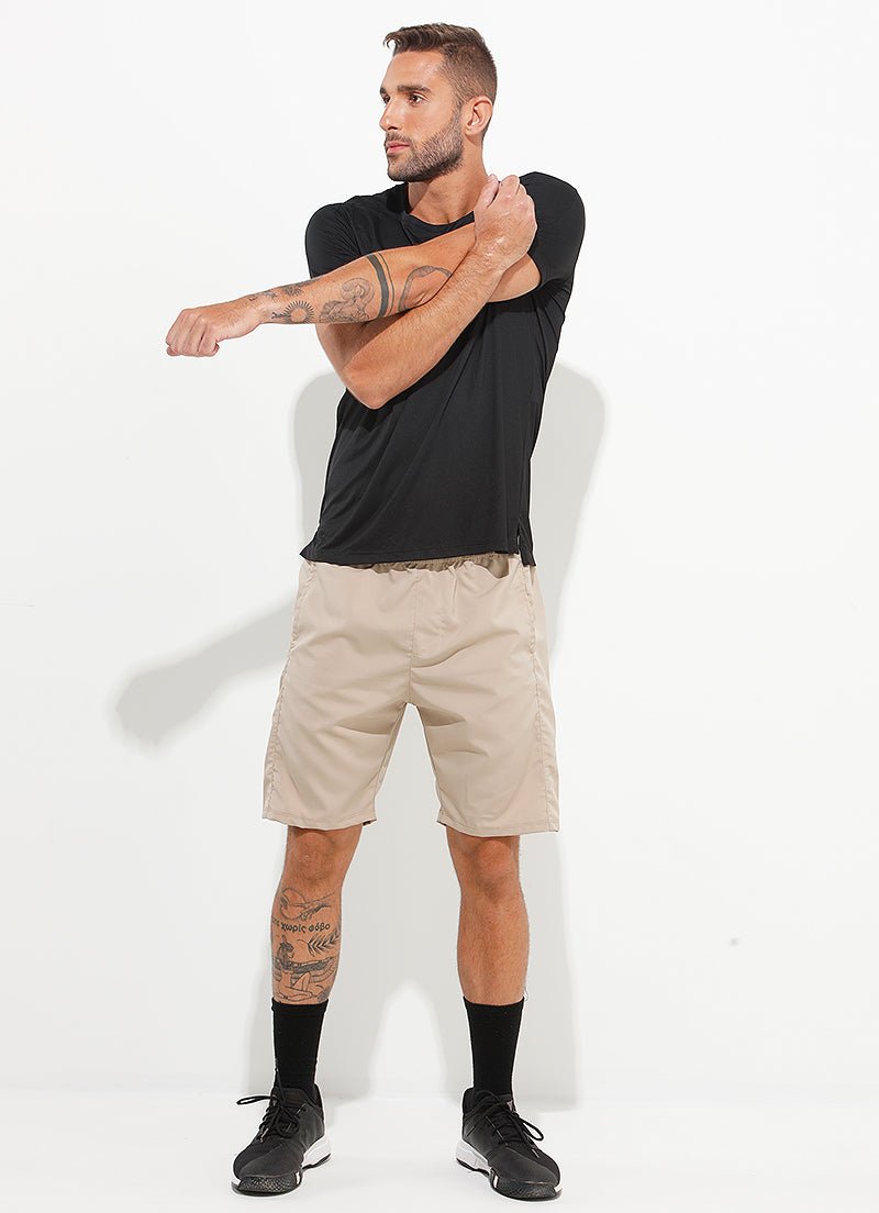 Court Short (Khaki) 9" shorts Dona Jo Fitwear