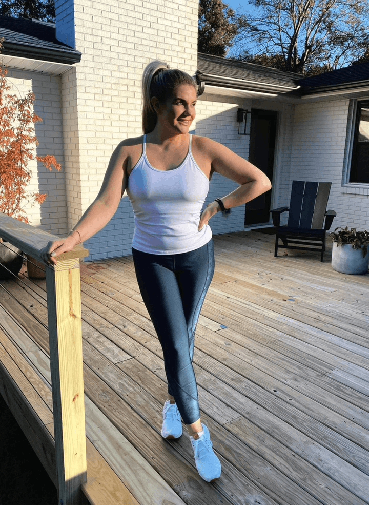 Lite Tank (White) tank tops Dona Jo Fitwear