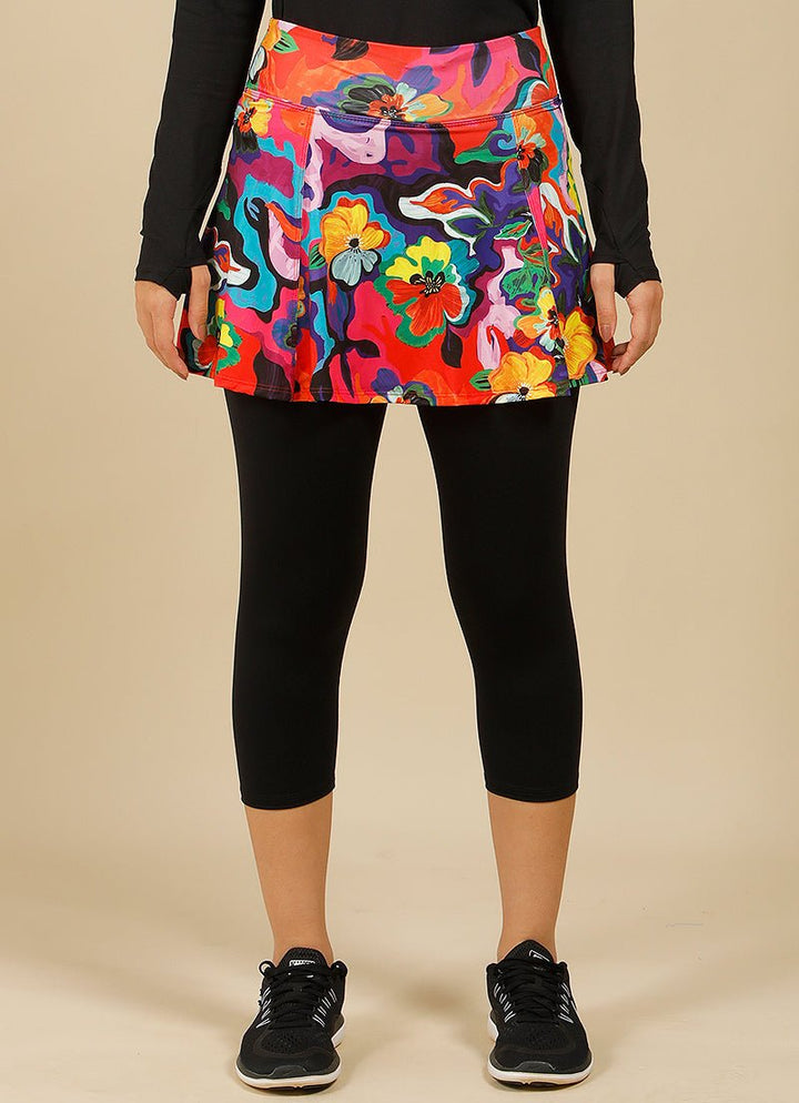 Love Skirted Capri (Amaryllis) skirted leggings Dona Jo Fitwear Amaryllis S