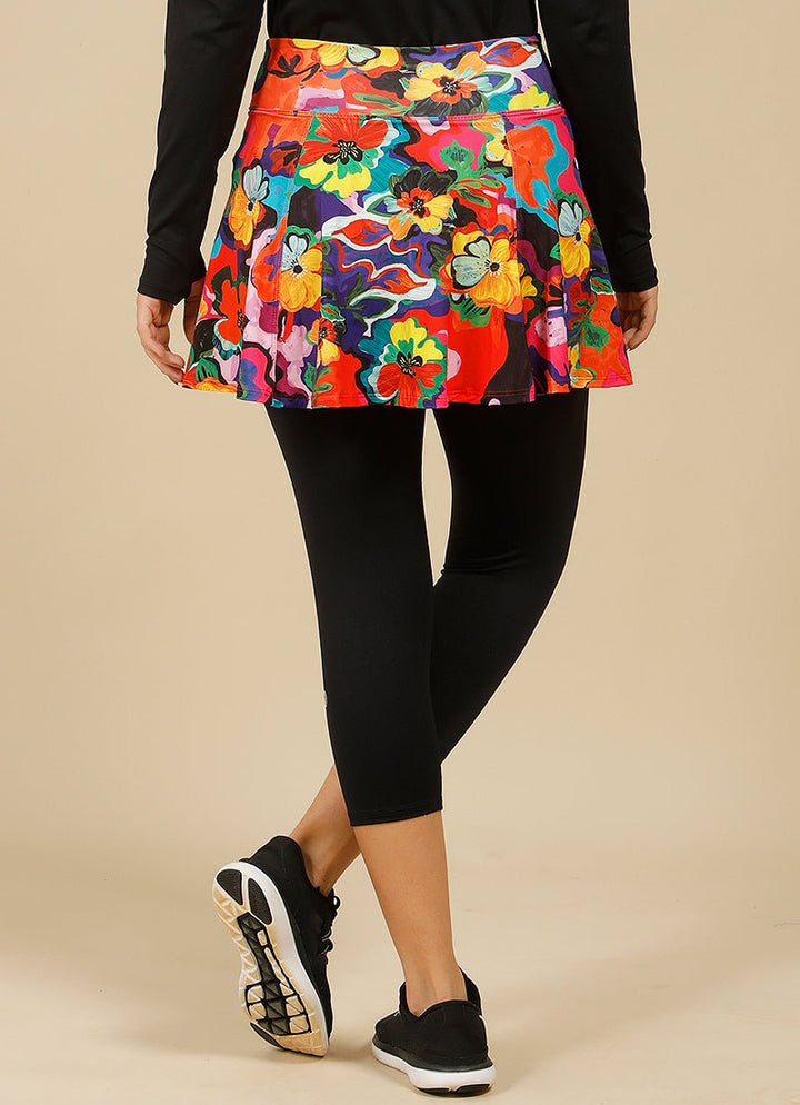 Love Skirted Capri (Amaryllis) skirted leggings Dona Jo Fitwear