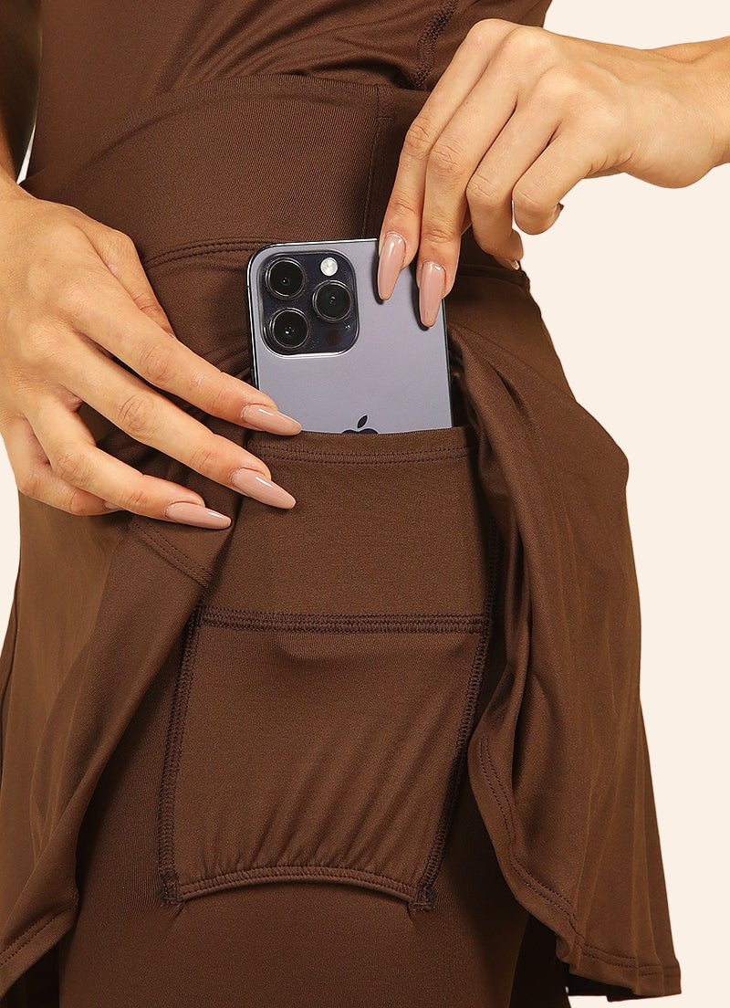 Love Skirted Legging (Cafe Torrado) skirted leggings Dona Jo Fitwear