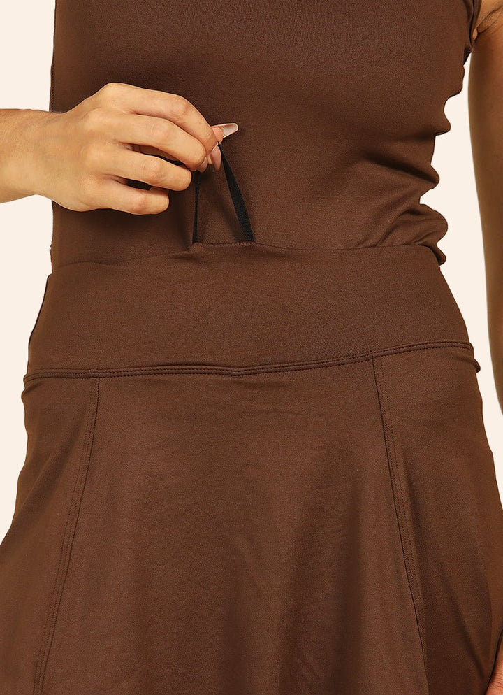 Love Skirted Legging (Cafe Torrado) skirted leggings Dona Jo Fitwear