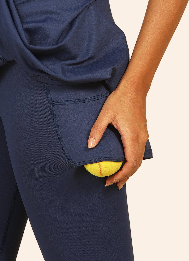 Love Skirted Legging (Navy) skirted leggings Dona Jo Fitwear