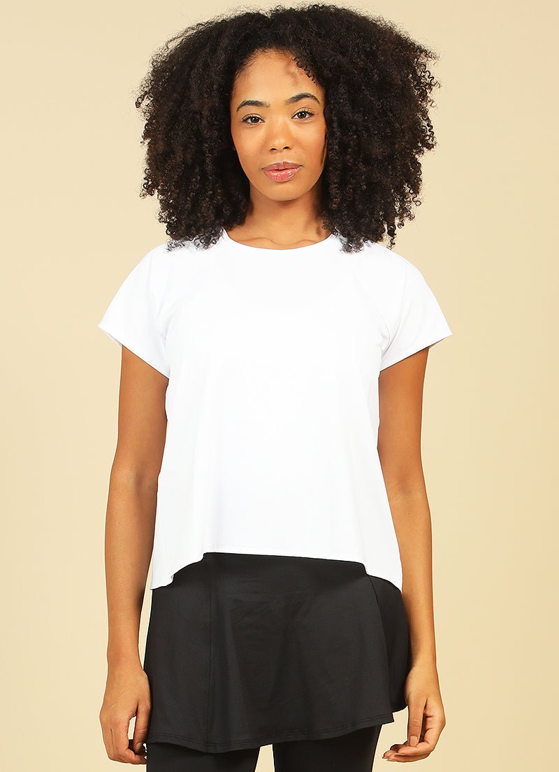 Move T (White) UPF 50+ short sleeves Dona Jo Fitwear White XS