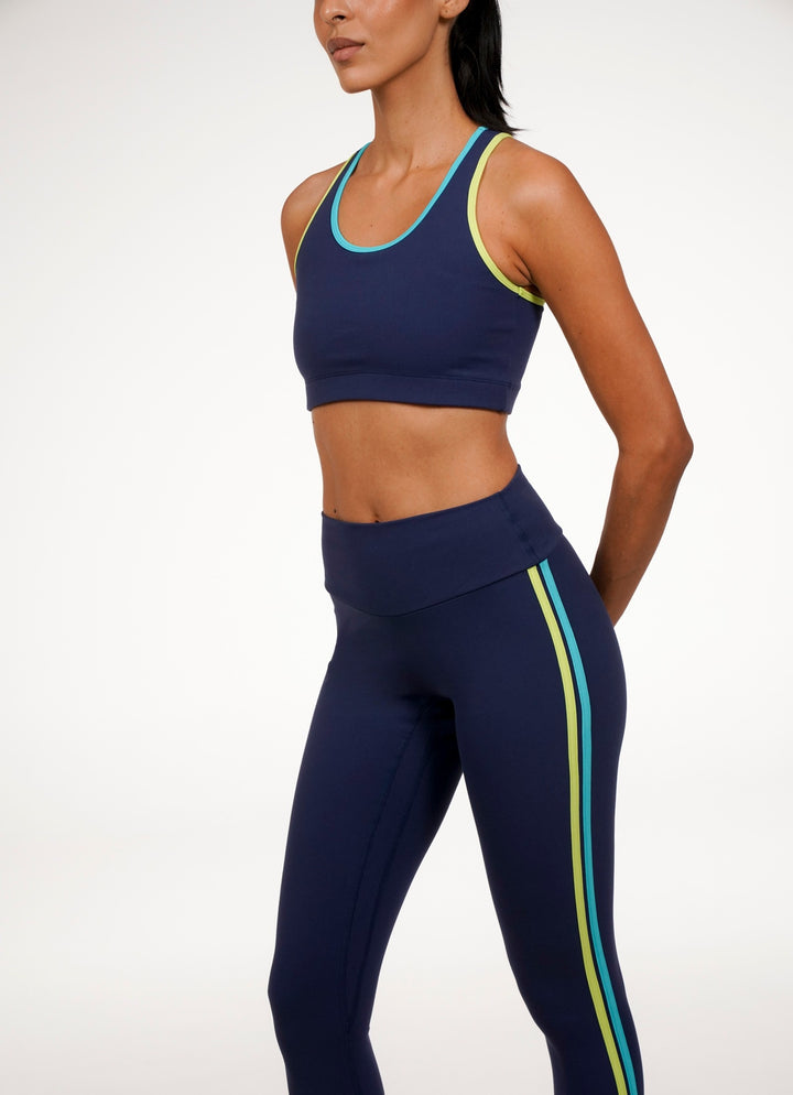Stripe Legging (Navy)