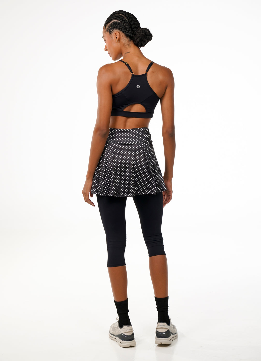 Skirted Capri (Black Polka Dot/Blk)