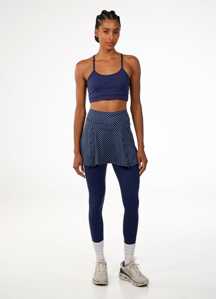 Love Skirted Legging (Navy Poa)