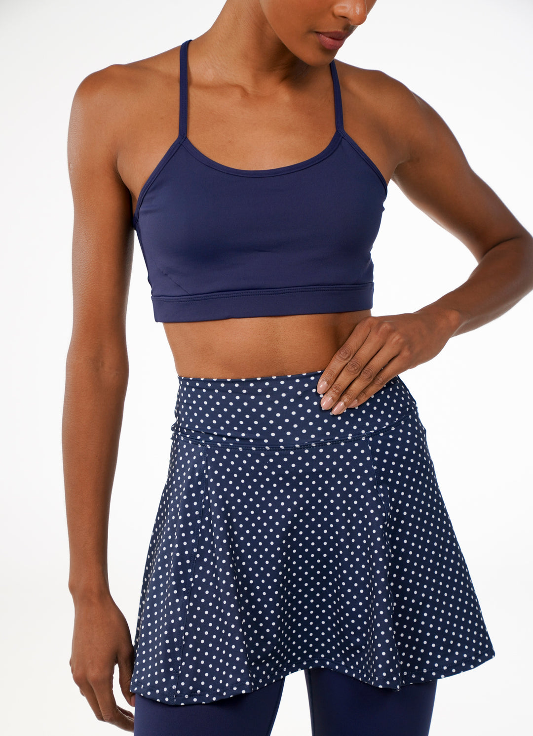 Love Skirted Legging (Navy Poa)