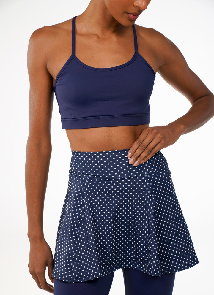 Love Skirted Legging (Navy Poa)