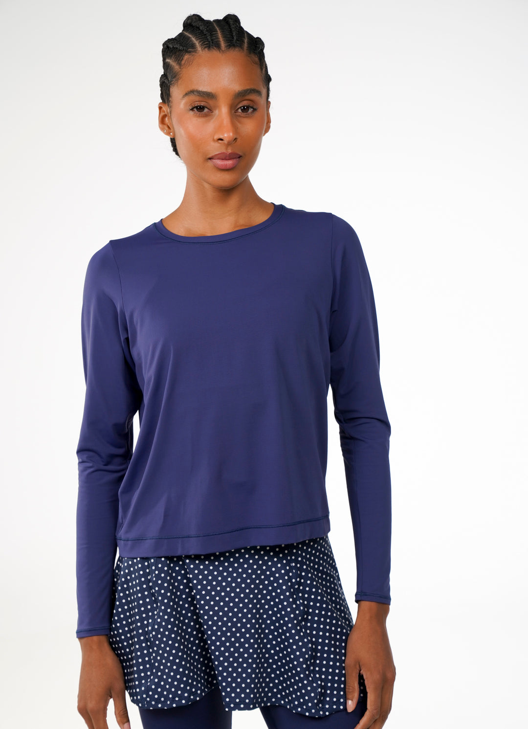 Love Skirted Legging (Navy Poa)