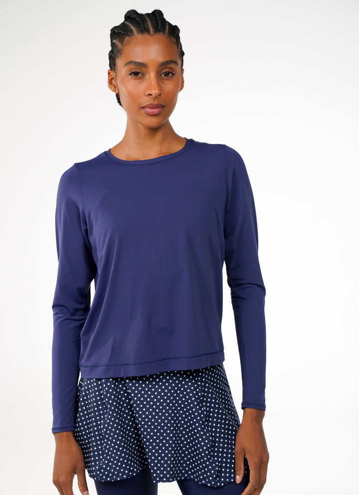 Love Skirted Legging (Navy Poa)