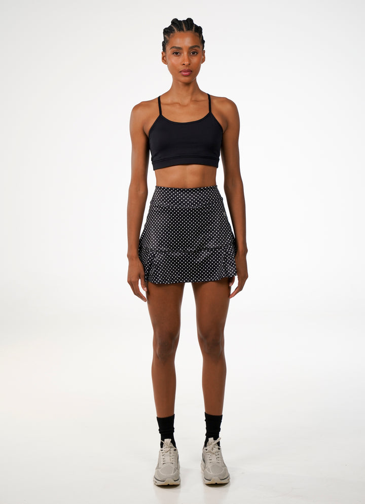 JoJo Skirt / Skort (Black Polka Dot) 14.5"