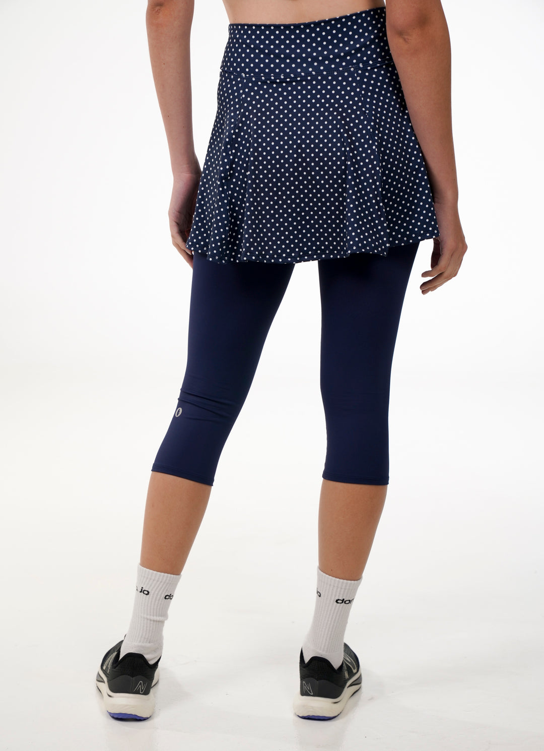 Love Skirted Capri (Navy Poa)