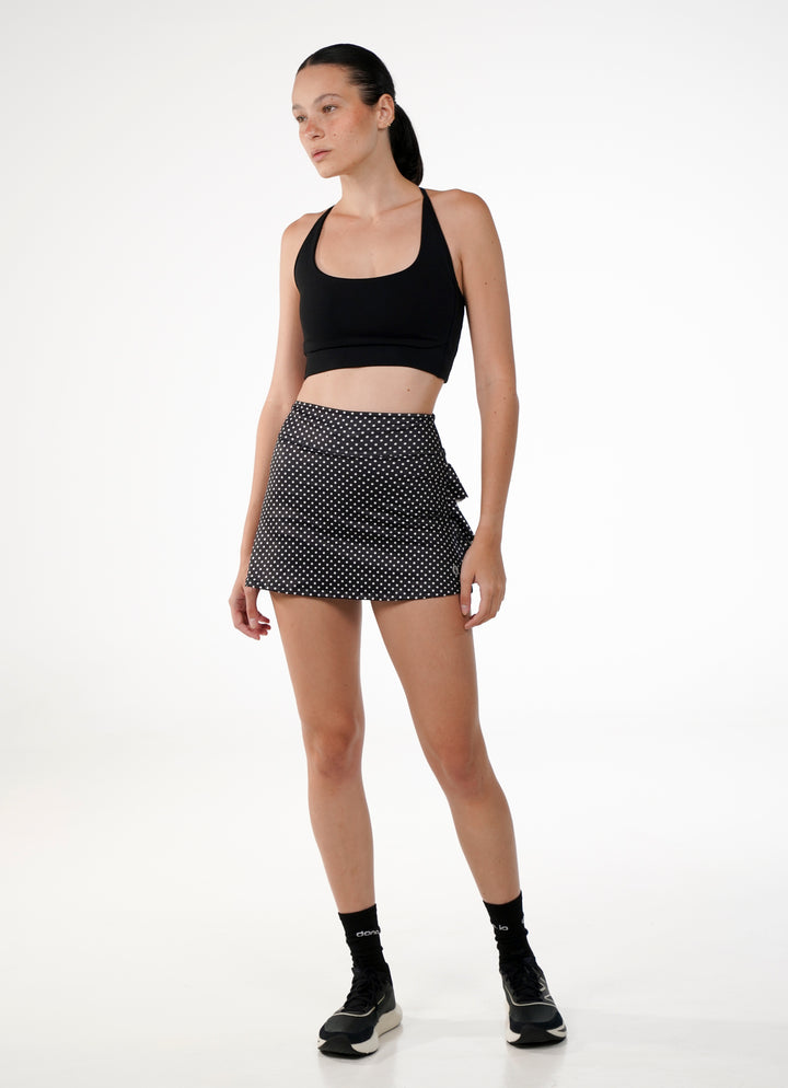 Shakira Skirt / Skort (Black Polka dot) 13.5"