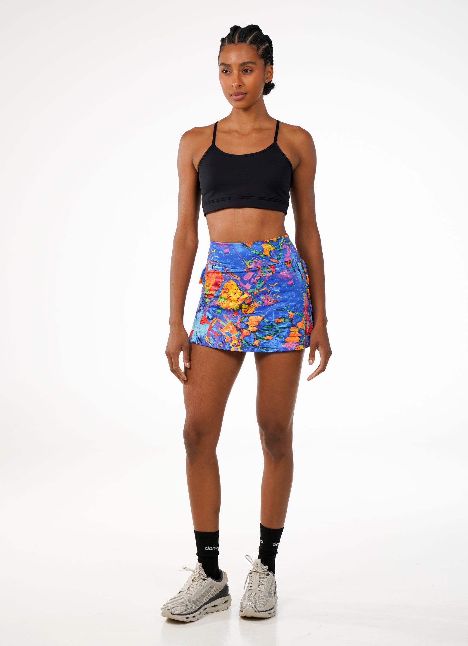 【新品タグ付き】Poly Dupion Check Shirring Skirt Shakira Skirt / Skort (Fly) 13.5