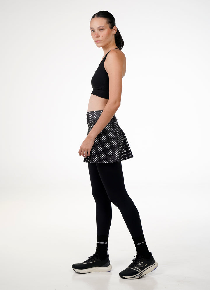 Skirted Legging (Black Polka Dot/Blk)