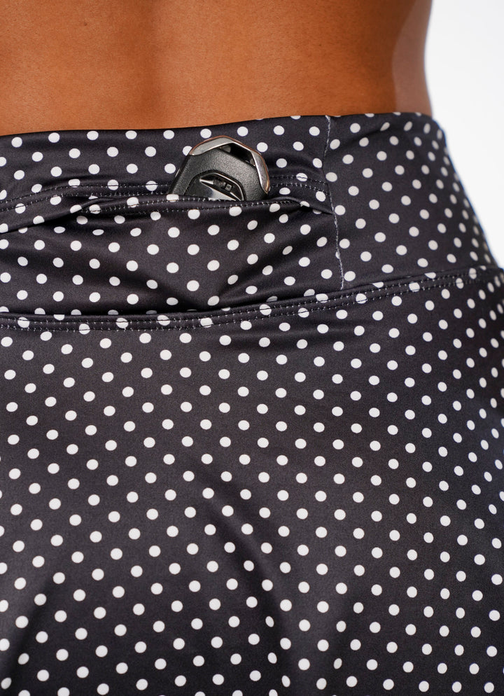 Flirty Skirt / Skort (Black Polka Dot) 14.5"