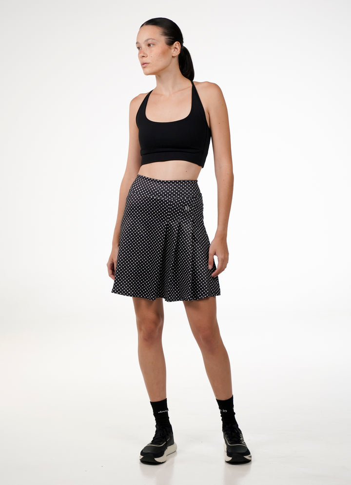Classic Skirt / Skort (Black Polka Dot) 19"