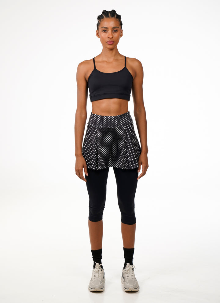 Skirted Capri (Black Polka Dot/Blk)