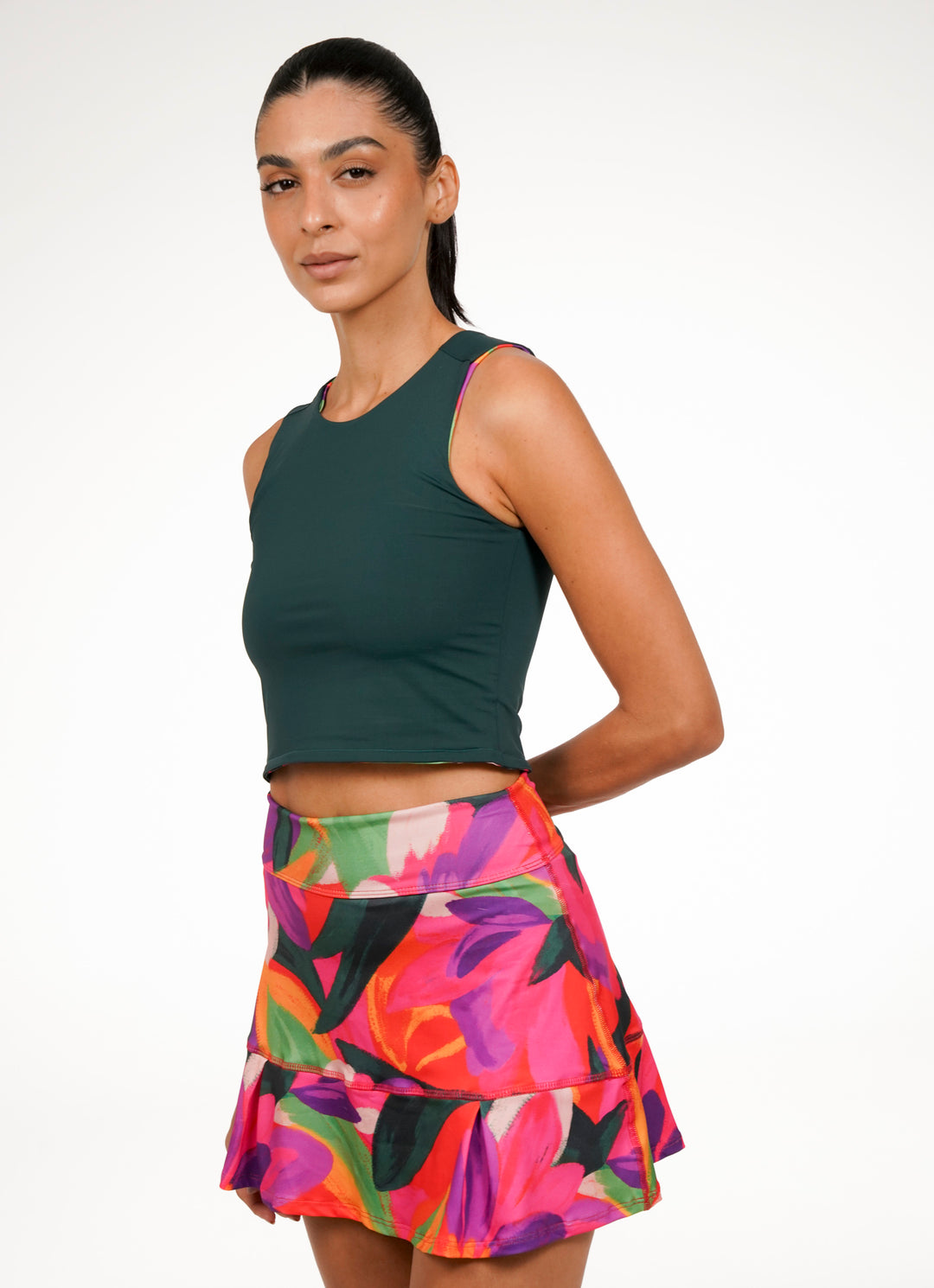 Reversible crop (Green/Botanical Brush)