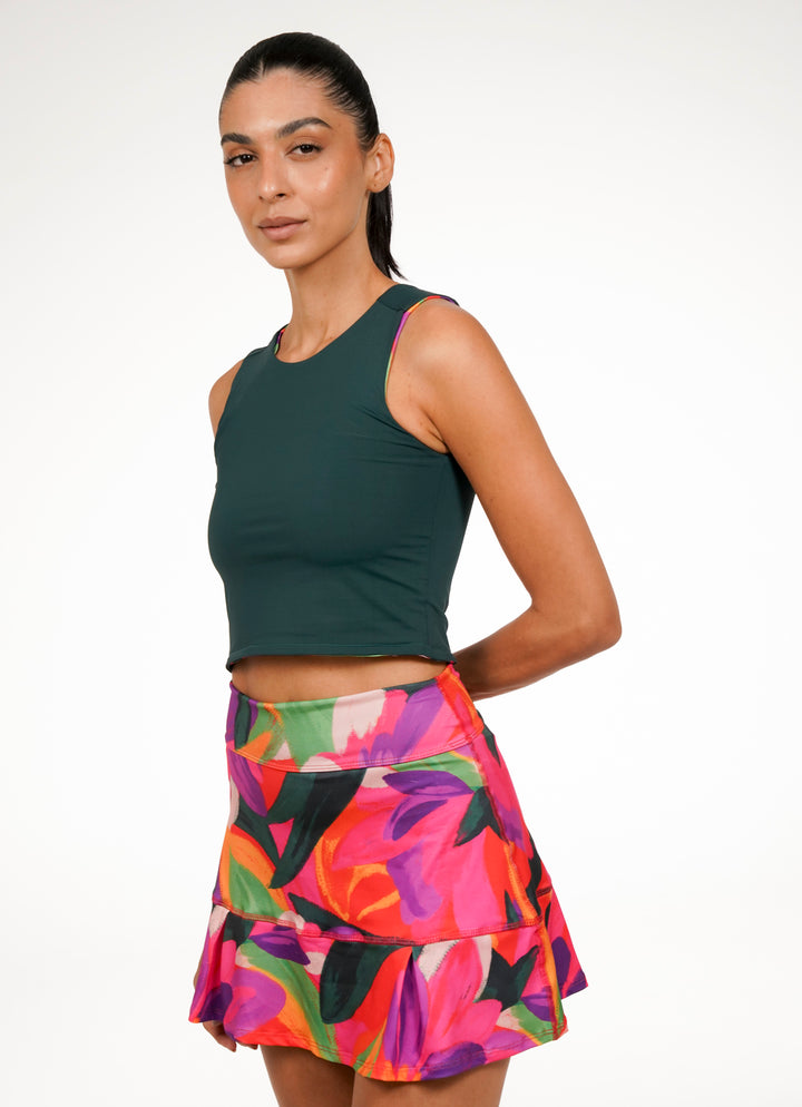 Reversible crop (Green/Botanical Brush)