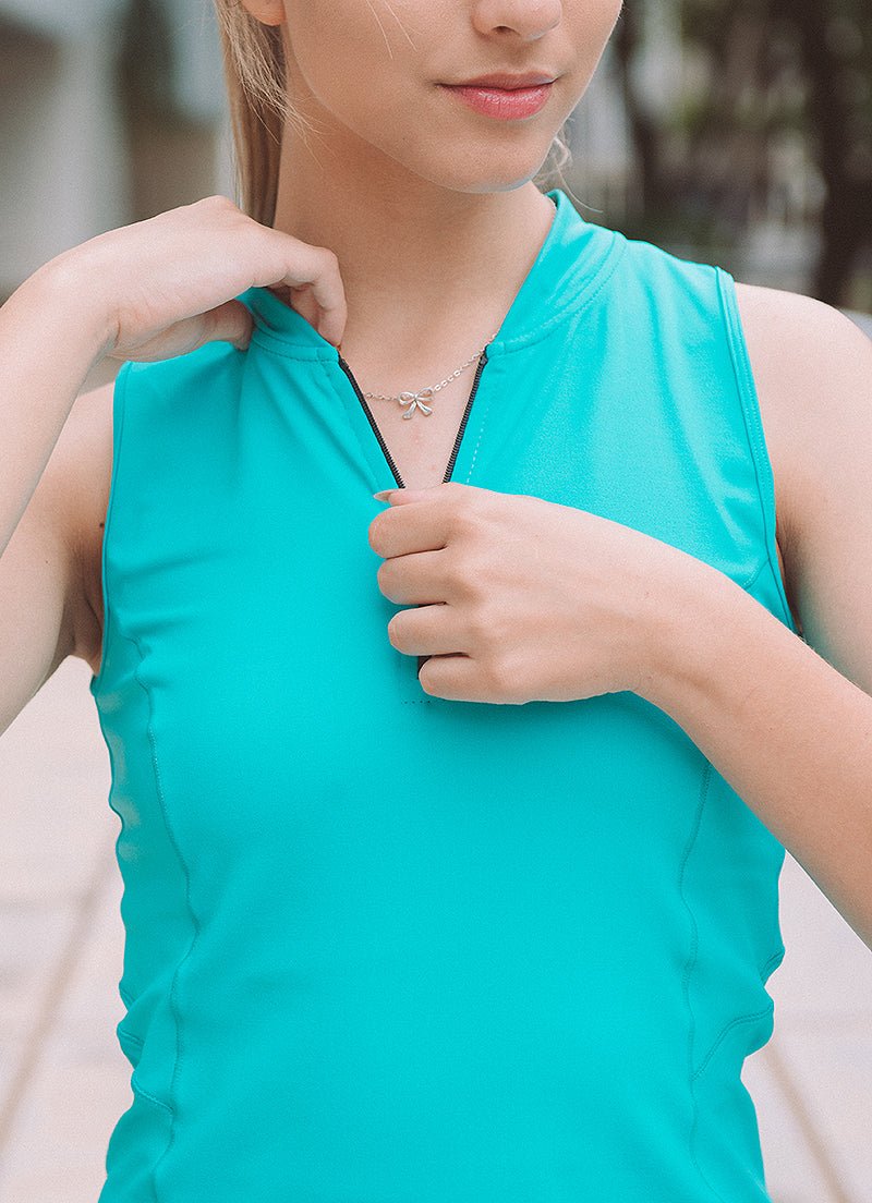 Alley Mock-Neck Tank (Miami) polos Dona Jo Fitwear   
