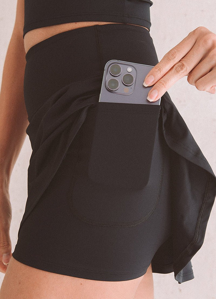 DJ High-Rise Skirt  (Black) skirts Dona Jo Fitwear   