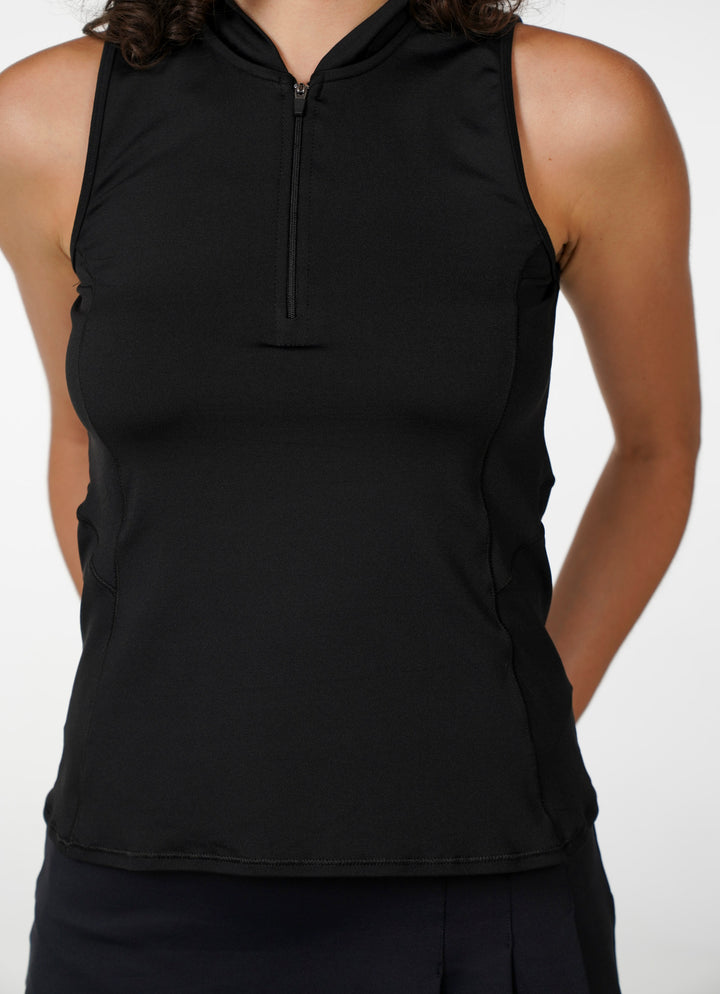 Alley Mock-Neck Tank (Black)
