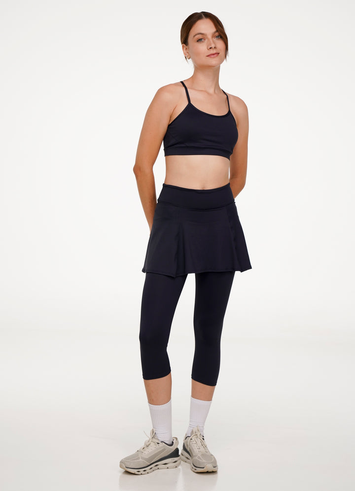 Love Skirted Capri (Black)