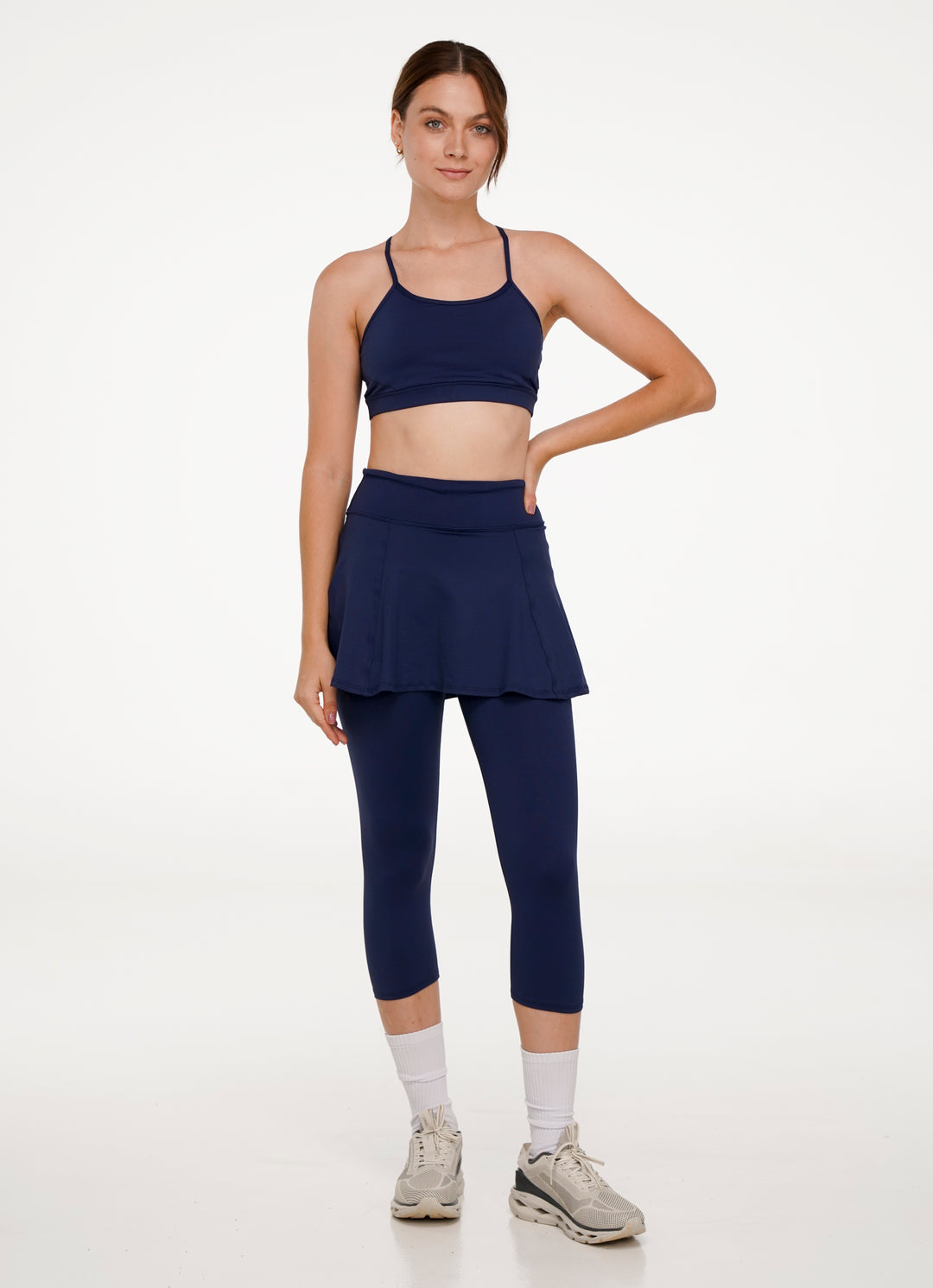 Love Skirted Capri (Navy)