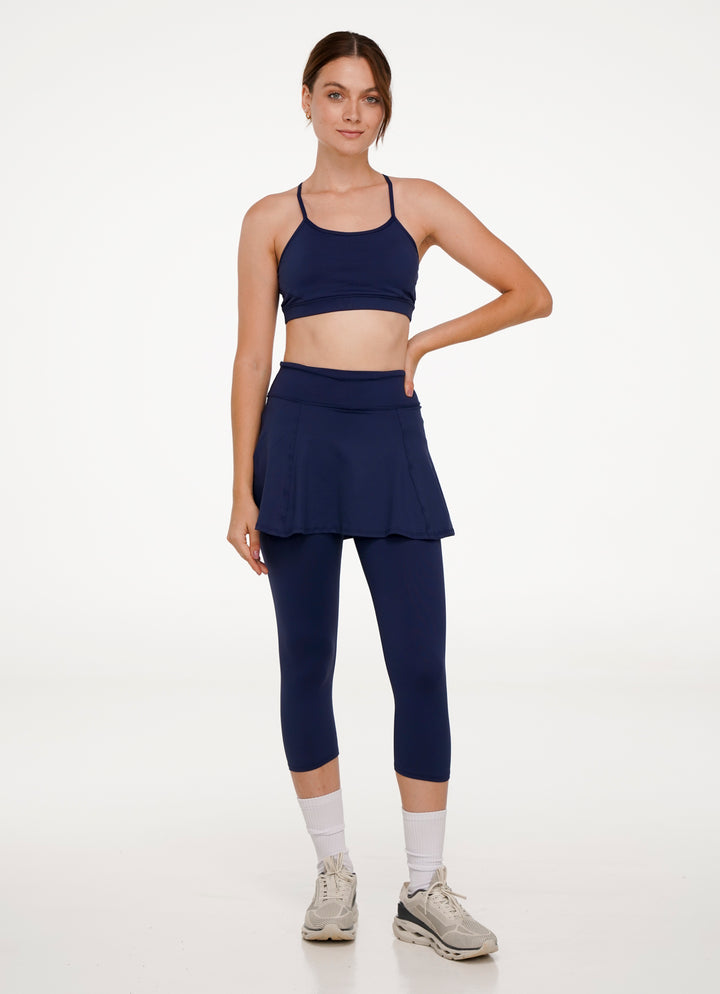 Love Skirted Capri (Navy)