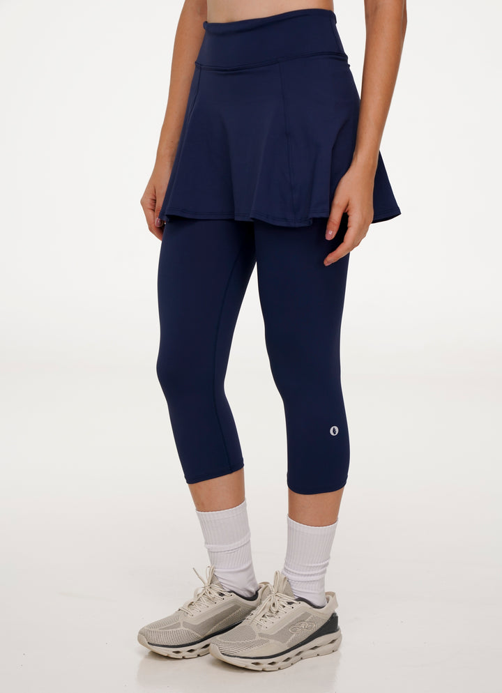 Love Skirted Capri (Navy)