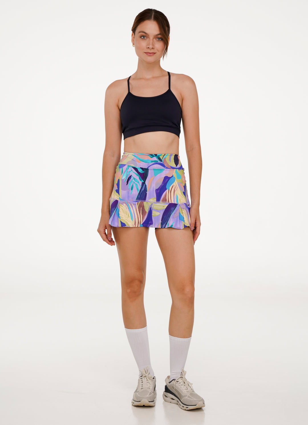 Dona Jo Birdie Jupe-jupe/jupe-short athlétique pour femme – Jupe-short taille haute pour femme avec poches et short à l'intérieur, BLANC, Grand Dona Jo Birdie Jupe-jupe/jupe-short athlétique pour femme – Jupe-short taille haute pour femme avec poches et short à l'intérieur, BLANC, Grand