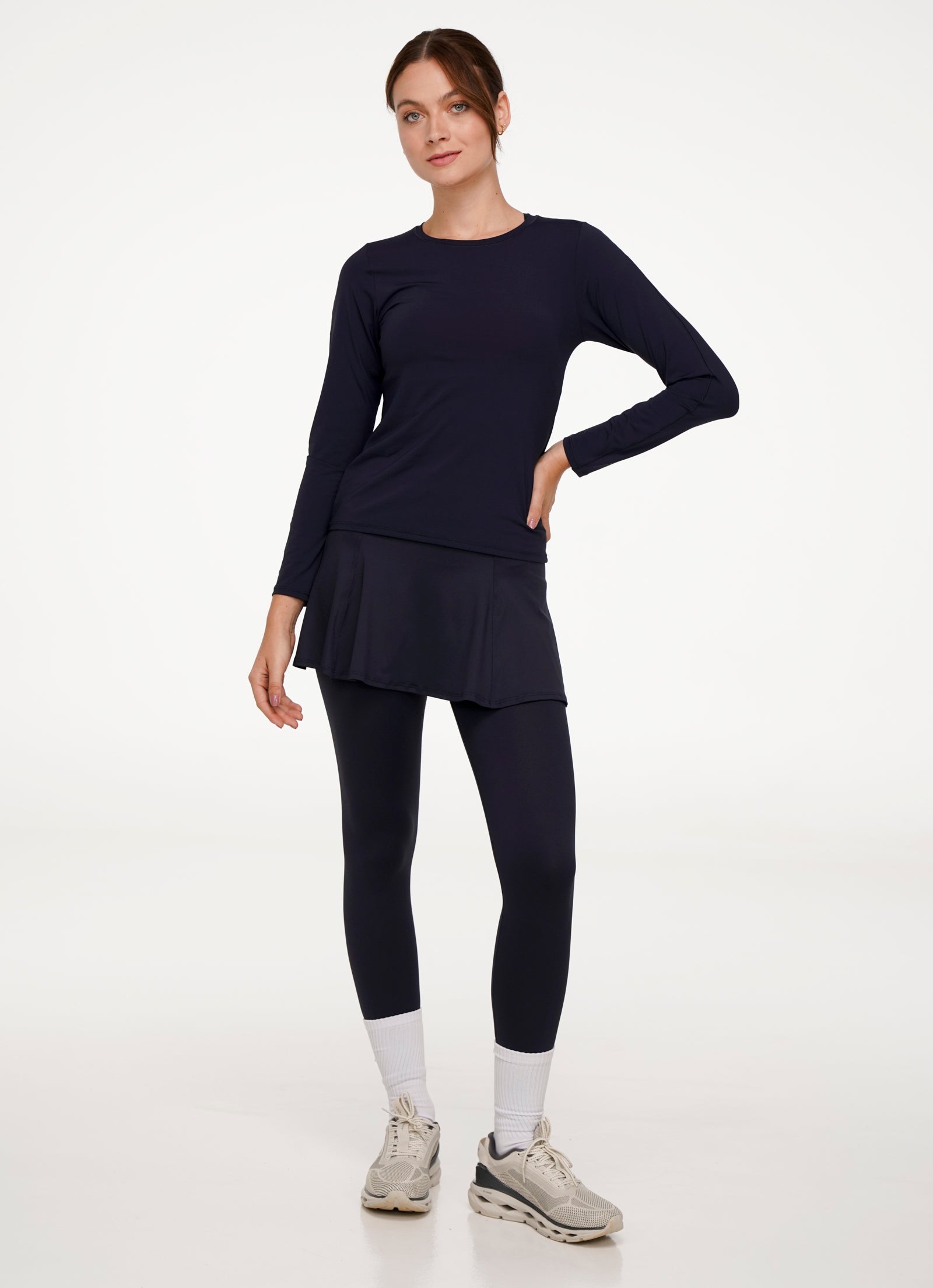 Love Skirted Legging (Black) - Pickleball Skirts & Tennis Skirts