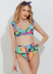 Bikini Top Ruffles (Surreal) UPF 50+