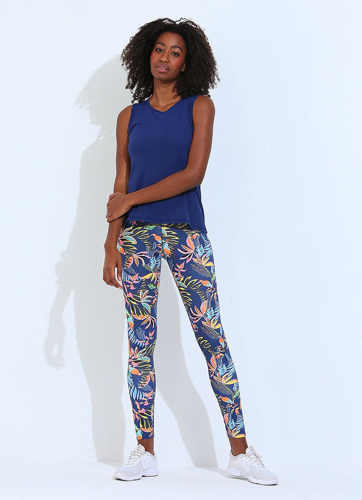 Connect Tank (Navy) UPF 50+ tank tops Dona Jo Fitwear   
