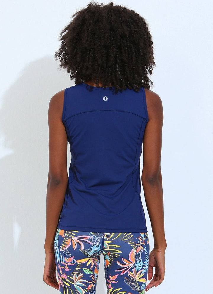 Connect Tank (Navy) UPF 50+ tank tops Dona Jo Fitwear   