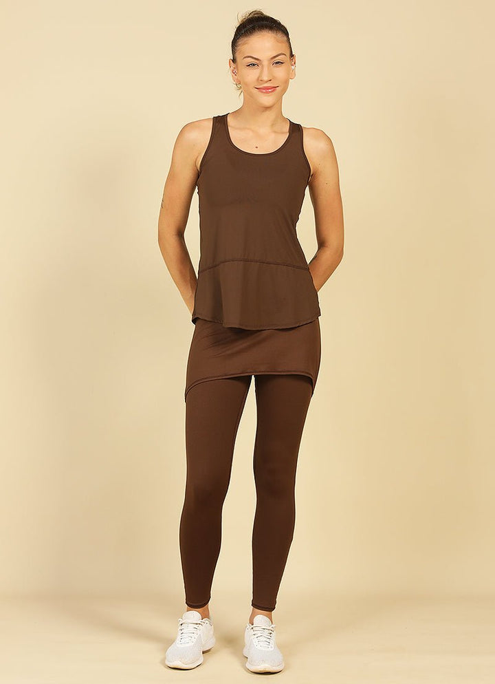 Day Glow Tank (Cafe Torrado) UPF 50+ tank tops Dona Jo Fitwear   